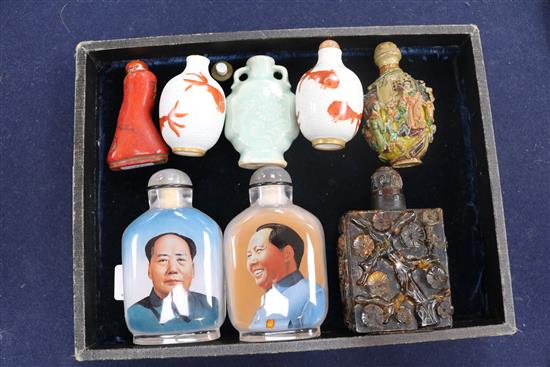 Eight Chinese snuff bottles